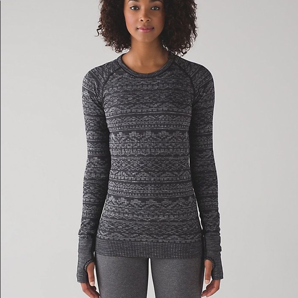 SOLD Lululemon Rest less Pullover Heathered Black